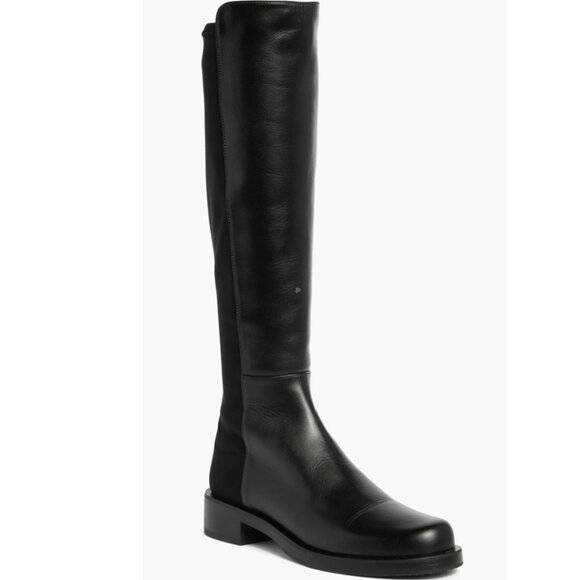 Stuart Weitzman Leather 50-50 Black Nappa Leather Boot – BRAND NEW! - Picture 2 of 10